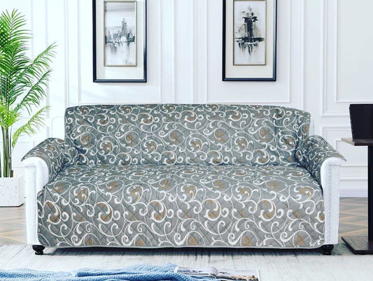 Printed Quilted Sofa Cover